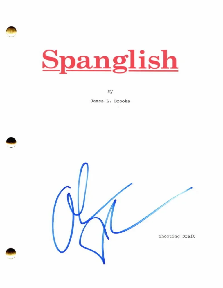 ADAM SANDLER SIGNED AUTOGRAPH SPANGLISH FULL MOVIE SCRIPT W/ TEA LEONI, RARE!