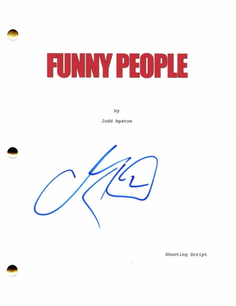ADAM SANDLER SIGNED AUTOGRAPH FUNNY PEOPLE FULL MOVIE SCRIPT W/ LESLIE MANN