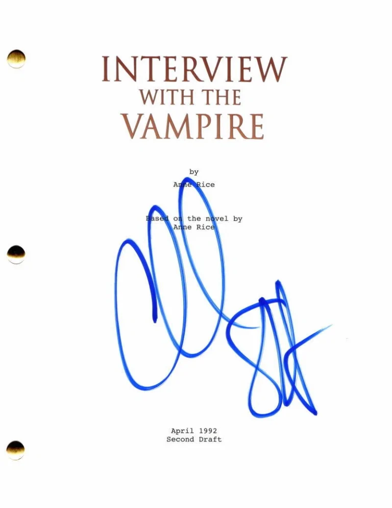 CHRISTIAN SLATER SIGNED AUTOGRAPH INTERVIEW WITH THE VAMPIRE FULL MOVIE SCRIPT