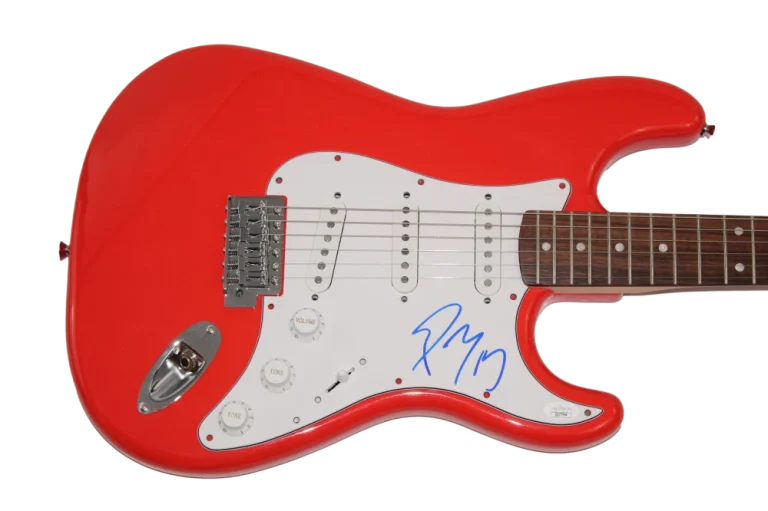 POST MALONE SIGNED AUTOGRAPH RED FENDER ELECTRIC GUITAR GLOBAL SUPERSTAR JSA COA