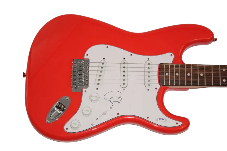 ADAM LEVINE SIGNED AUTOGRAPH FULL SIZE RED FENDER ELECTRIC GUITAR MAROON 5 PSA