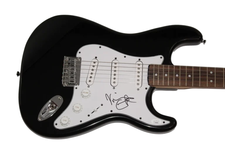 VIVIAN CAMPBELL SIGNED AUTOGRAPH BLK FENDER ELECTRIC GUITAR DEF LEPPARD JSA COA
