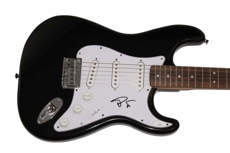 TREY ANASTASIO SIGNED AUTOGRAPH FULL BLACK FENDER ELECTRIC GUITAR PHISH W/ JSA