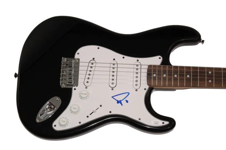 TREY ANASTASIO SIGNED AUTOGRAPH BLACK FENDER ELECTRIC GUITAR PHISH LAWN BOY JSA