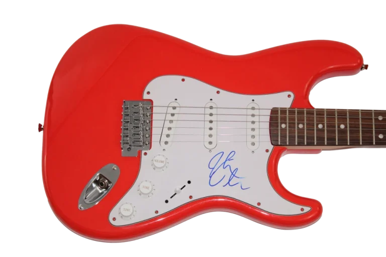 KEITH URBAN SIGNED AUTOGRAPH FULL SIZE RED FENDER ELECTRIC GUITAR COUNTRY W/ JSA