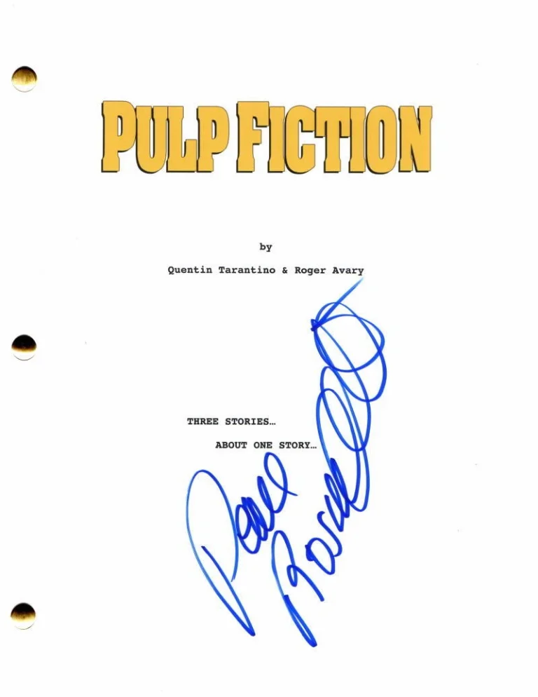 ROSANNA ARQUETTE SIGNED AUTOGRAPH PULP FICTION MOVIE SCRIPT - QUENTIN TARANTINO