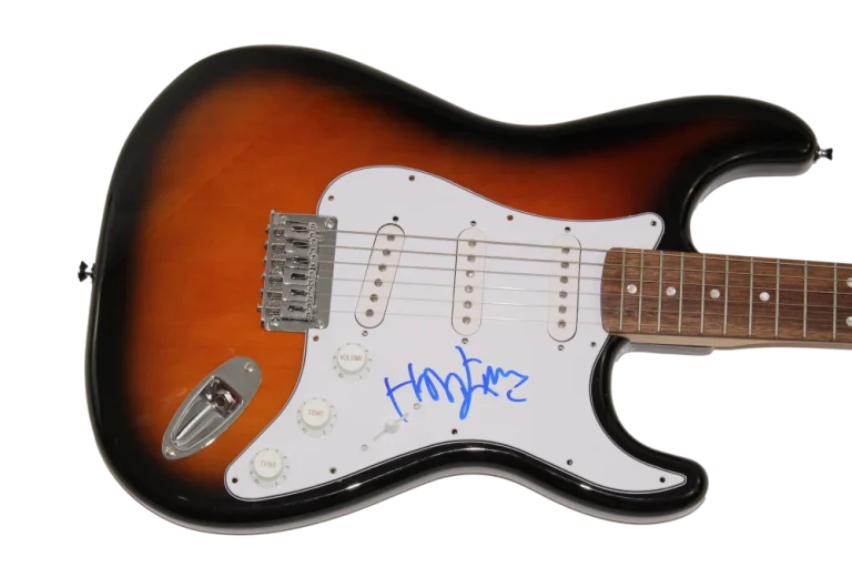 HANS ZIMMER SIGNED AUTOGRAPH FENDER ELECTRIC GUITAR - LEGENDARY COMPOSER JSA COA