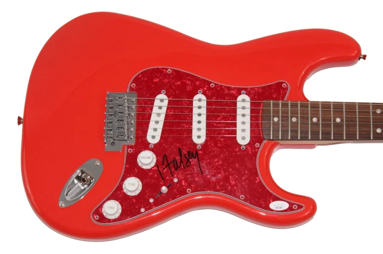 HALSEY SIGNED AUTOGRAPH FULL SIZE RED FENDER ELECTRIC GUITAR MANIC SINGER W/ JSA
