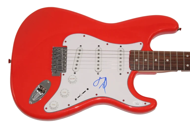 DAVE GROHL SIGNED AUTOGRAPH FULL SIZE RED FENDER GUITAR NIRVANA FOO FIGHTERS JSA
