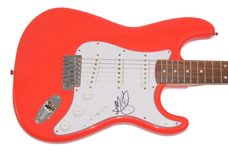 MIRANDA LAMBERT SIGNED AUTOGRAPH RED FENDER ELECTRIC GUITAR COUNTRY BABE JSA COA