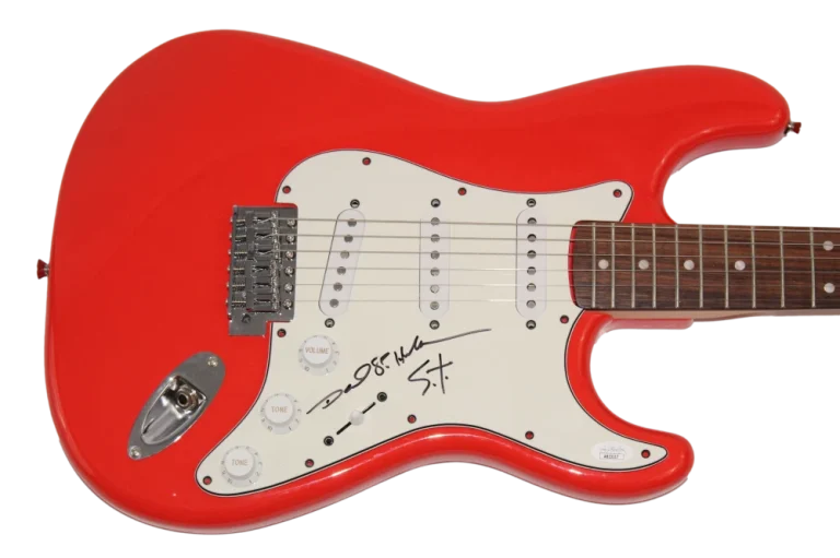 MICHAEL MCKEAN SIGNED AUTOGRAPH FENDER GUITAR DAVID ST. HUBBINS SPINAL TAP JSA