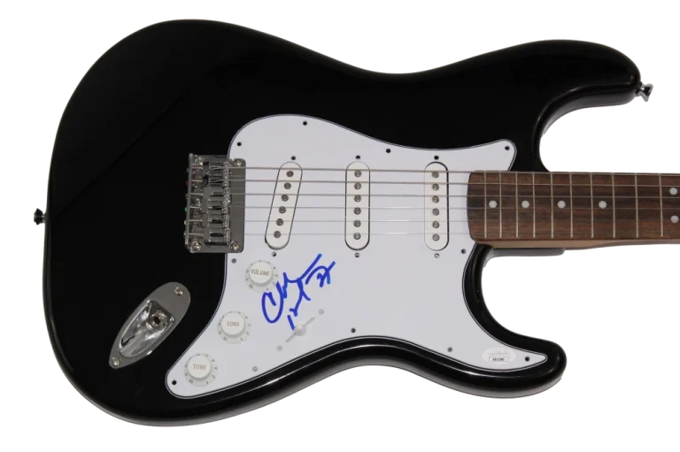 CHARLES BARKLEY SIGNED AUTOGRAPH BLACK FENDER ELECTRIC GUITAR BASKETBALL JSA COA