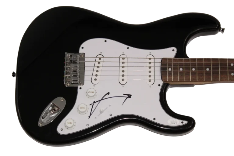 JARED LETO SIGNED AUTOGRAPH BLACK FENDER ELECTRIC GUITAR FIGHT CLUB MORBIUS JSA