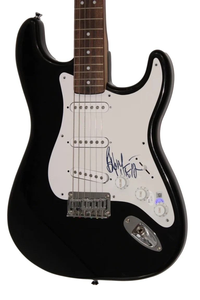 BOB WEIR SIGNED AUTOGRAPH BLACK FENDER ELECTRIC GUITAR GRATEFUL DEAD JSA BAS COA