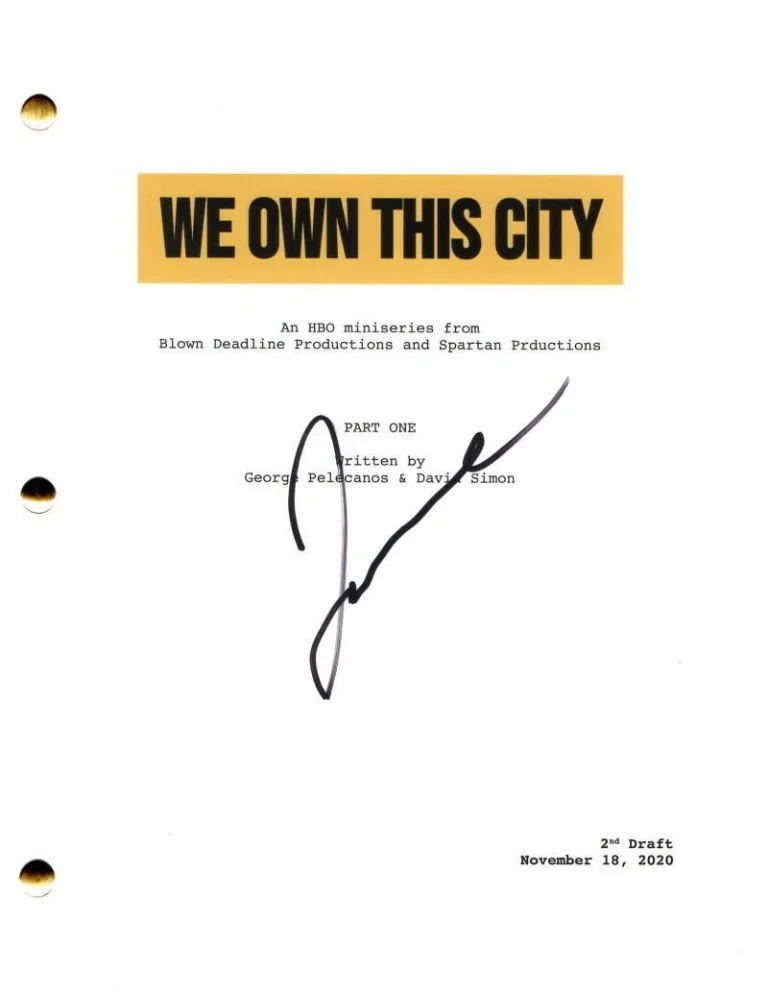 JAMIE HECTOR SIGNED AUTOGRAPH WE OWN THIS CITY FULL PILOT SCRIPT - THE WIRE RARE