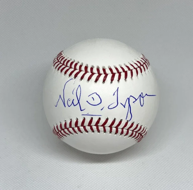 NEIL DEGRASSE TYSON SIGNED AUTOGRAPH OMLB BASEBALL COSMOS ASTROPHYSICIST JSA COA