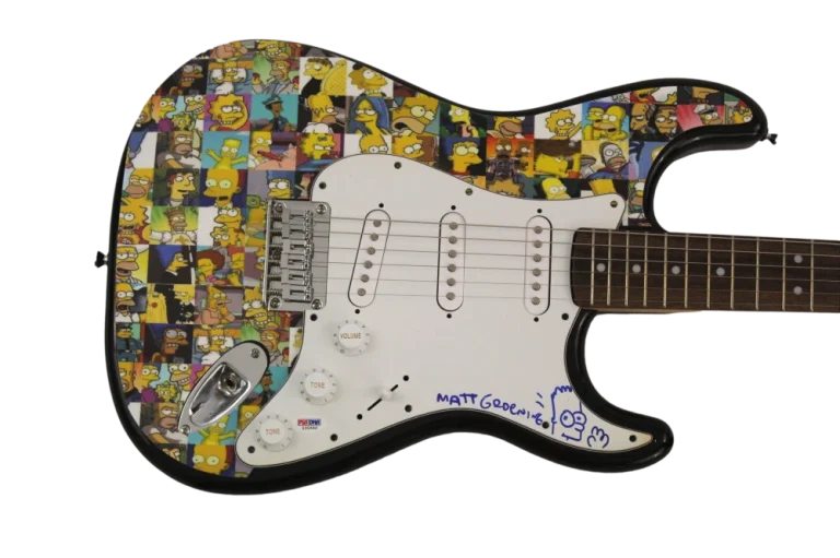 MATT GROENING SIGNED AUTOGRAPH CUSTOM 1/1 FENDER GUITAR - SIMPSONS CREATOR PSA