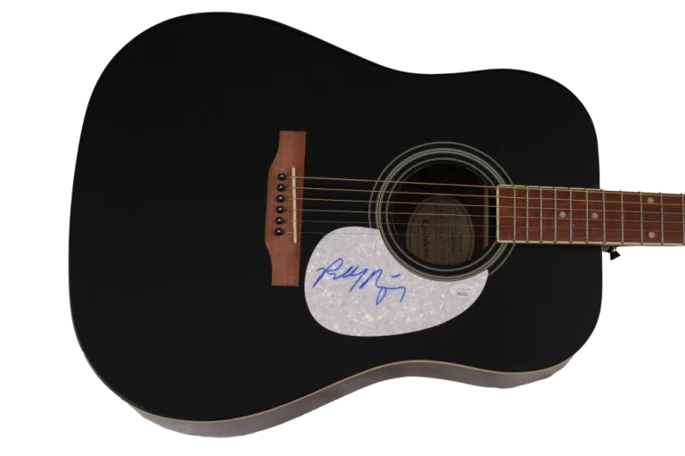 ROBBY KRIEGER SIGNED AUTOGRAPH GIBSON EPIPHONE ACOUSTIC GUITAR THE DOORS JSA COA