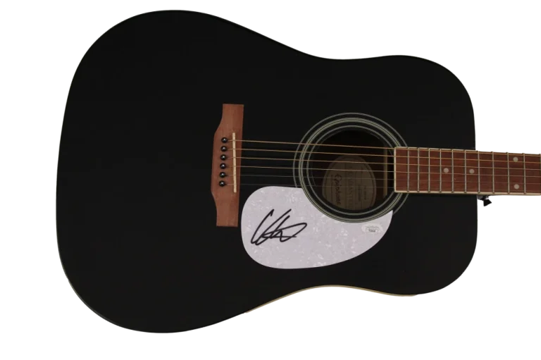 CHRIS LANE SIGNED AUTOGRAPH GIBSON EPIPHONE ACOUSTIC GUITAR - COUNTRY STAR JSA