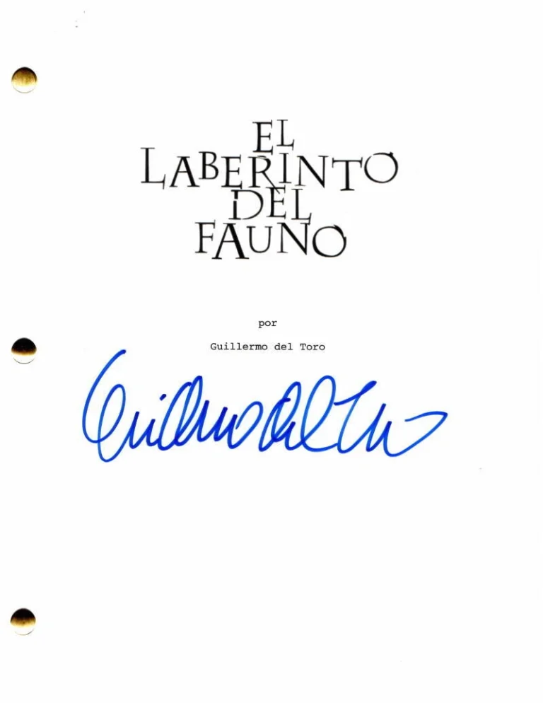 GUILLERMO DEL TORO SIGNED AUTOGRAPH EL LABERINTO DEL FAUNO FULL MOVIE SCRIPT