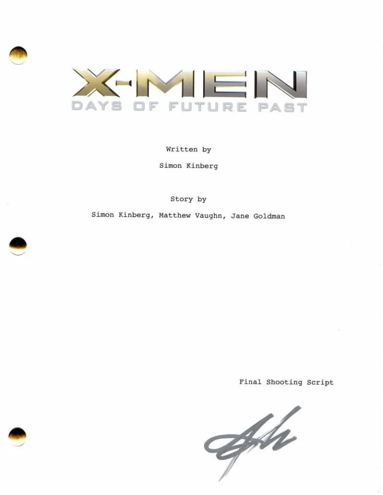 ADAN CANTO SIGNED AUTOGRAPH X-MEN DAYS OF FUTURE PAST FULL MOVIE SCRIPT SUNSPOT