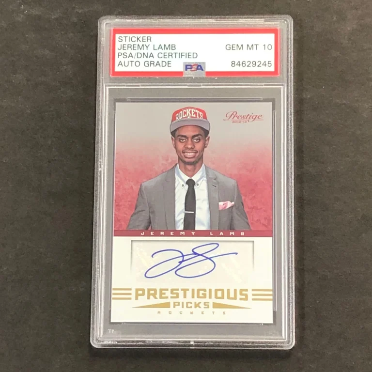 2012-13 Prestige Prestigious Picks #56 Jeremy Lamb Signed Card AUTO 10 PSA Slabb