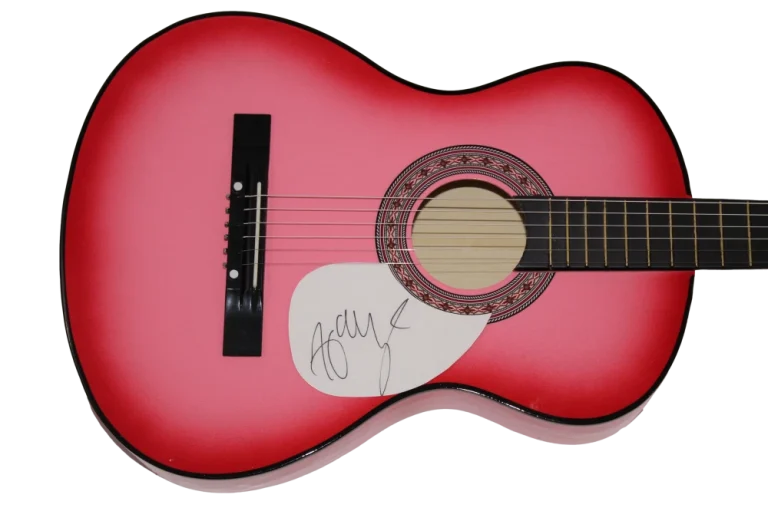 HARRY STYLES SIGNED AUTOGRAPH FULL SIZE PINK ACOUSTIC GUITAR - VERY RARE JSA COA