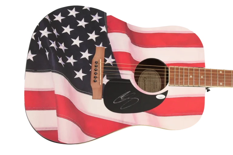CHRIS STAPLETON SIGNED AUTOGRAPH CUSTOM ACOUSTIC GUITAR - COUNTRY STAR JSA COA