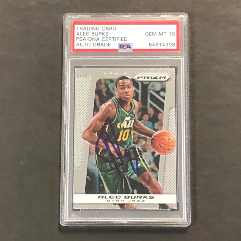 2013-14 Panini Prizm #162 Alec Burks Signed Card Auto Gem Mint 10 PSA/DNA Encaps