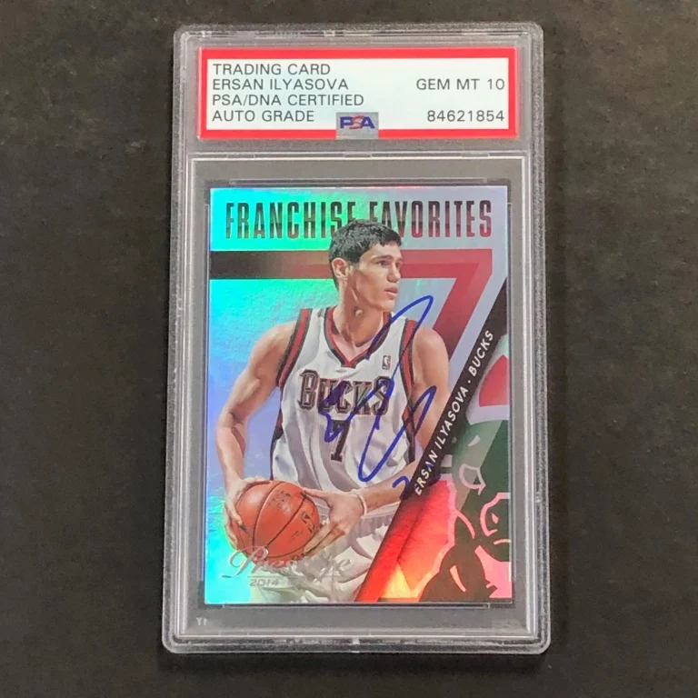 2014-15 Panini Prestige #17 Ersan Ilyasova Signed Card AUTO 10 PSA Slabbed Bucks