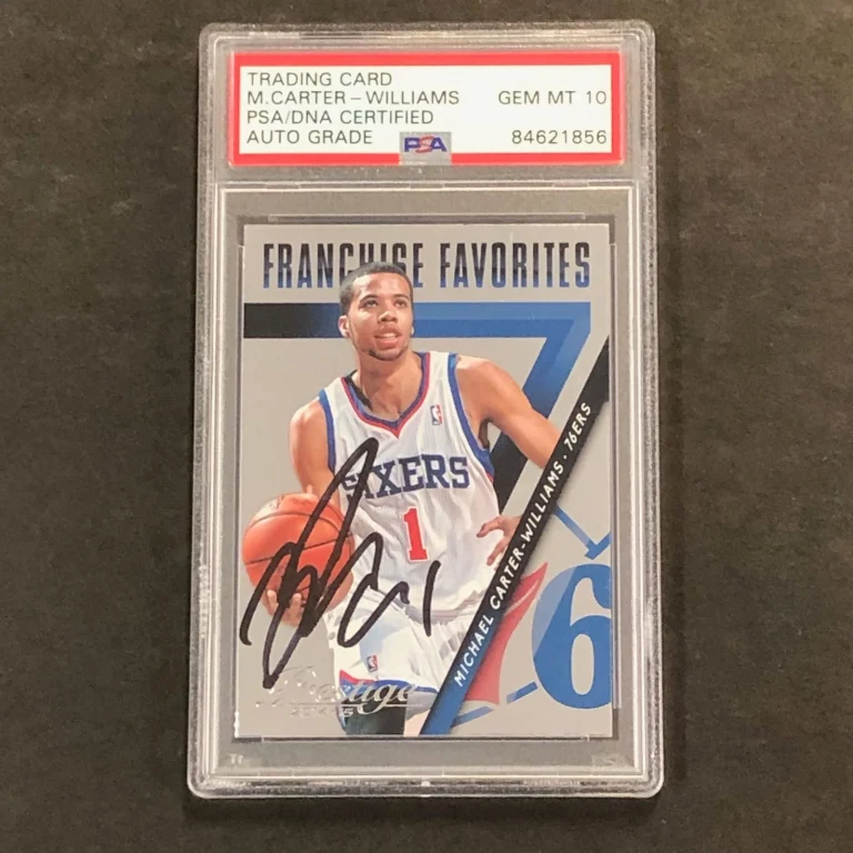 2014-15 Panini Prestige #23 Michael Carter-Williams Signed Card Auto 10 PSA Sixe