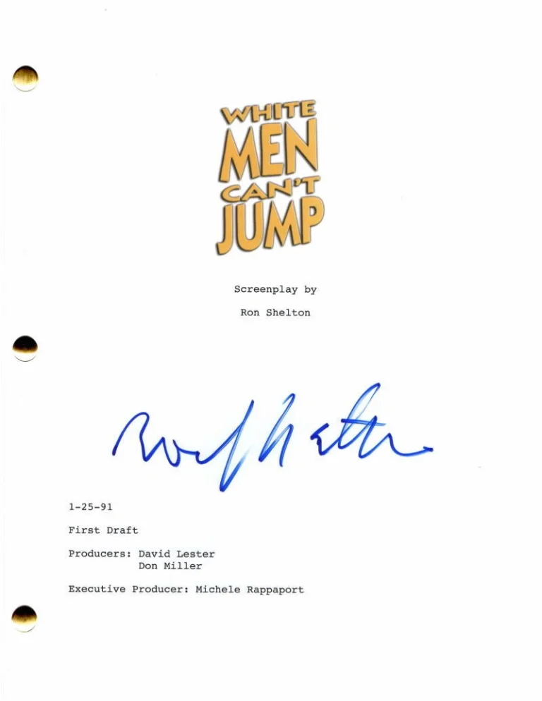 RON SHELTON SIGNED AUTOGRAPH WHITE MEN CAN'T JUMP FULL MOVIE SCRIPT - VERY RARE!