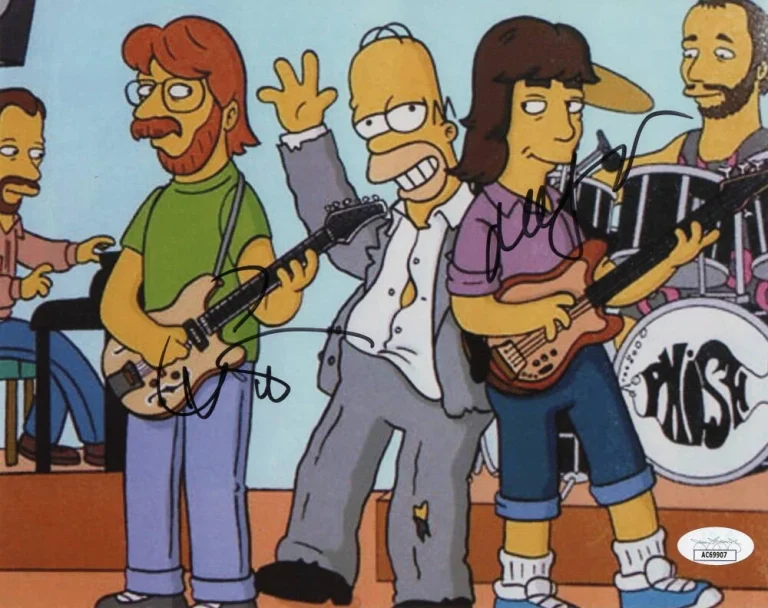 TREY ANASTASIO & MIKE GORDON SIGNED AUTOGRAPH 8X10 PHOTO PHISH THE SIMPSONS JSA