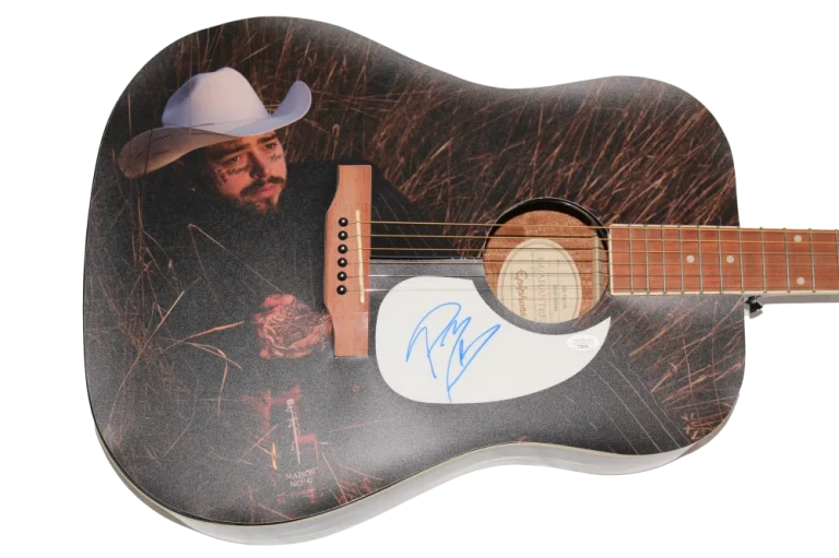 POST MALONE SIGNED AUTOGRAPH CUSTOM 1/1 GIBSON EPIPHONE ACOUSTIC GUITAR JSA COA