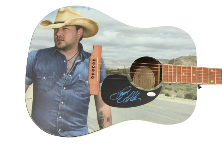 JASON ALDEAN SIGNED AUTOGRAPH CUSTOM 1/1 GIBSON EPIPHONE ACOUSTIC GUITAR JSA COA