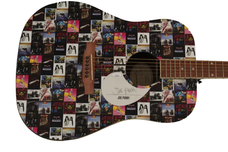 JOE PERRY SIGNED AUTOGRAPH CUSTOM 1/1 EPIPHONE ACOUSTIC GUITAR AEROSMITH JSA COA