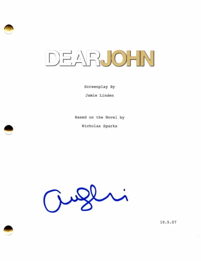 AMANDA SEYFRIED SIGNED AUTOGRAPH DEAR JOHN FULL MOVIE SCRIPT W/ CHANNING TATUM