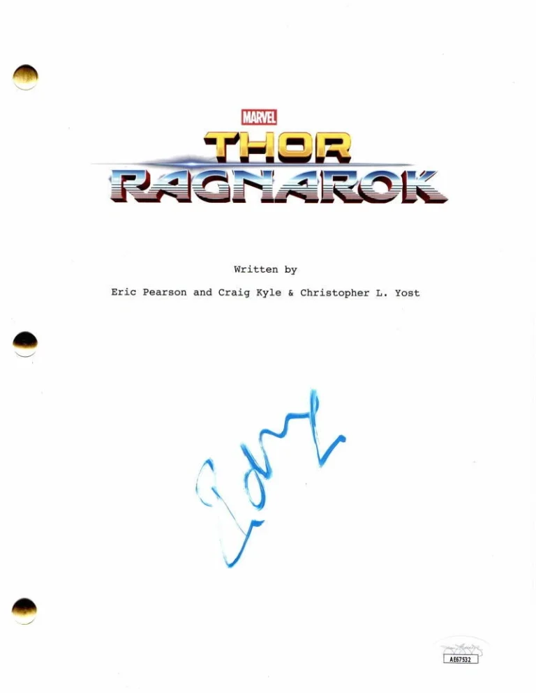 IDRIS ELBA SIGNED AUTOGRAPH THOR RAGNAROK FULL MOVIE SCRIPT - HEIMDALL JSA COA