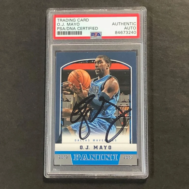 2012-13 Panini Basketball #131 O.J. Mayo Signed Card AUTO PSA Slabbed Mavericks