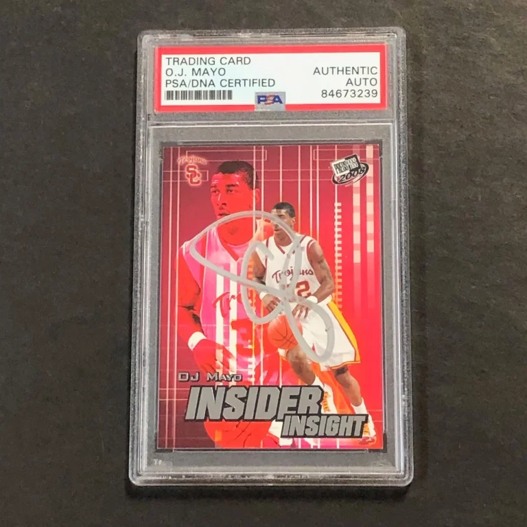 2008 PressPass Insider Insight #11-7 O.J. Mayo Signed Card AUTO PSA Slabbed Troj