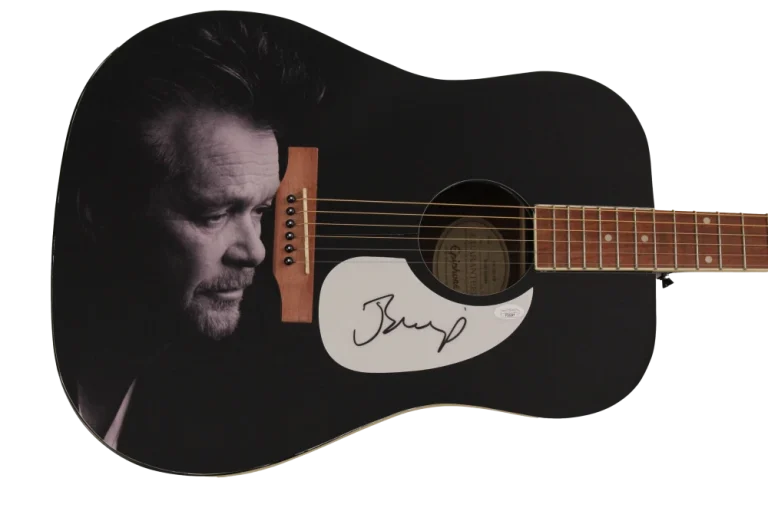 JOHN COUGAR MELLENCAMP SIGNED AUTOGRAPH CUSTOM EPIPHONE ACOUSTIC GUITAR - JSA