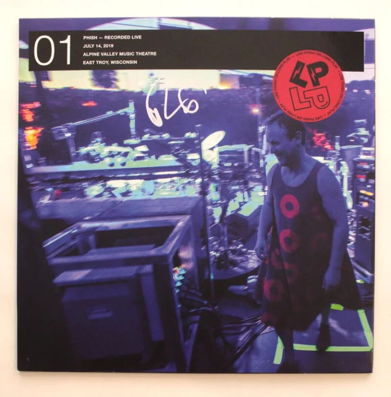 TREY ANASTASIO SIGNED AUTOGRAPH ALBUM VINYL RECORD PHISH RECORDED LIVE JSA COA