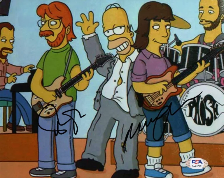 TREY ANASTASIO & MIKE GORDON SIGNED AUTOGRAPH 8X10 PHOTO SIMPSONS PHISH W/ PSA