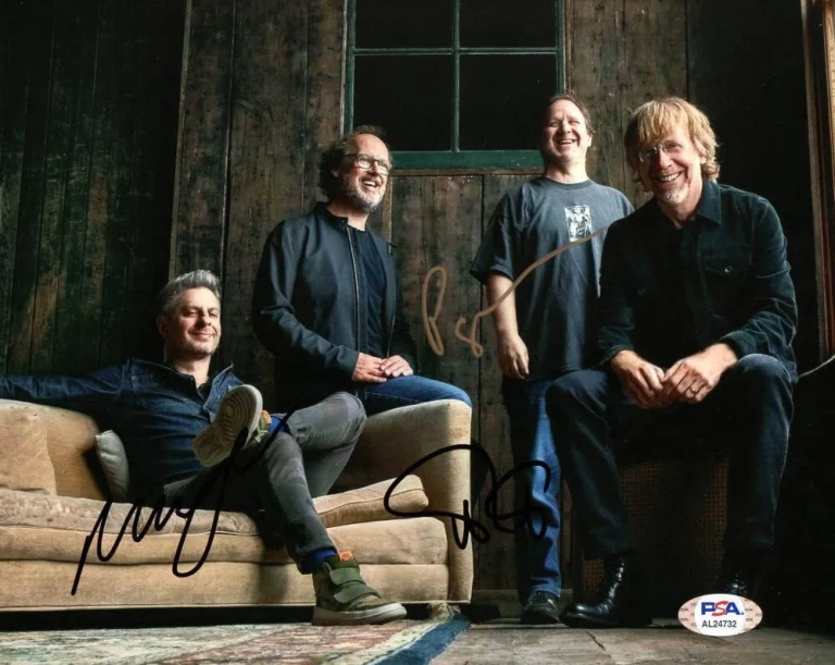 TREY ANASTASIO MIKE GORDON PAGE MCCONNELL SIGNED AUTOGRAPH 8X10 PHOTO PHISH PSA