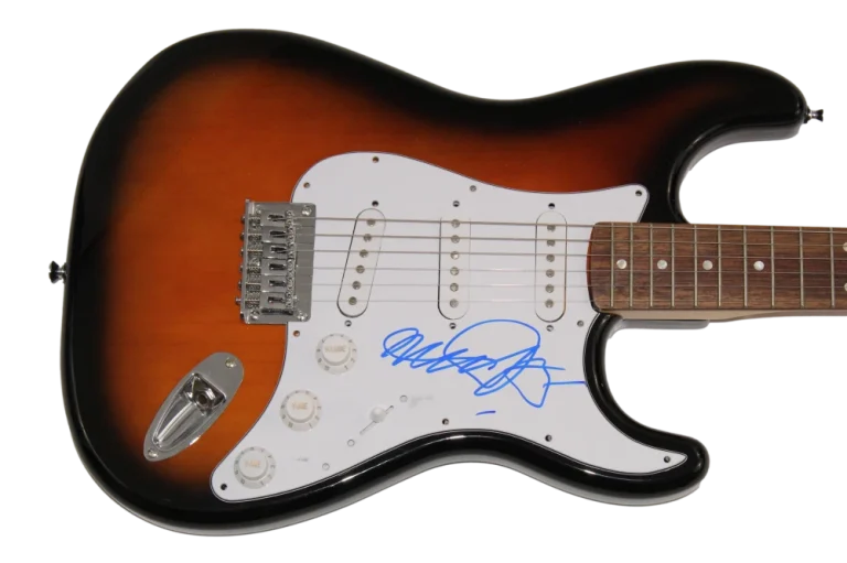 MICHAEL J FOX SIGNED AUTOGRAPH FENDER ELECTRIC GUITAR - MARTY MCFLY BTTF JSA COA