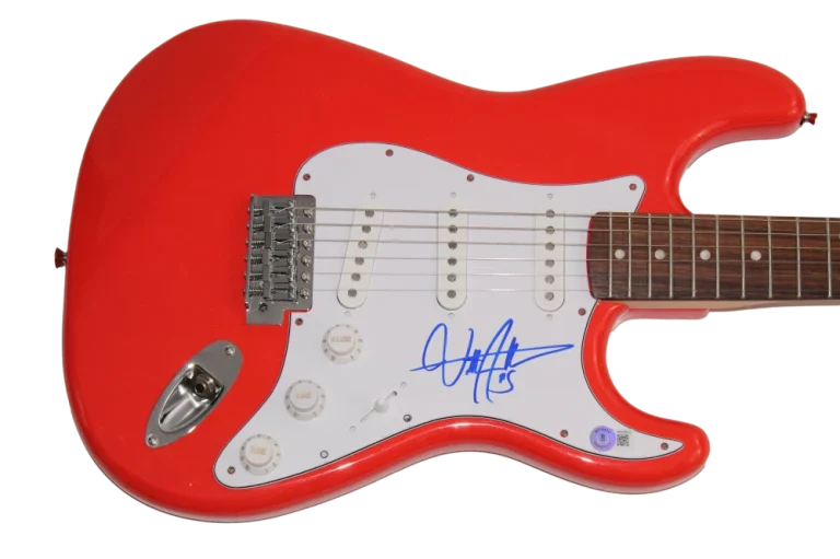 BILLY STRINGS SIGNED AUTOGRAPH FULL SIZE RED FENDER ELECTRIC GUITAR W/ BECKETT