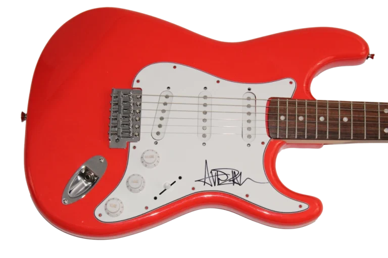 AVRIL LAVIGNE SIGNED AUTOGRAPH FENDER ELECTRIC GUITAR UNDER MY SKIN LET GO JSA
