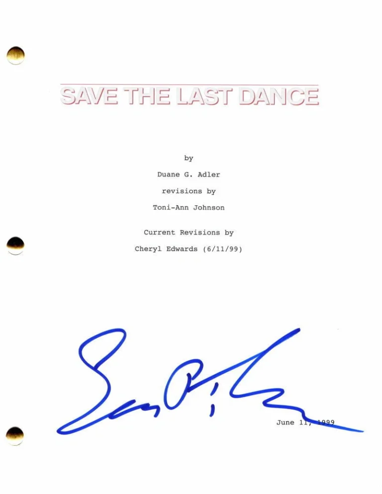 SEAN PATRICK THOMAS SIGNED AUTOGRAPH SAVE THE LAST DANCE FULL MOVIE SCRIPT RARE
