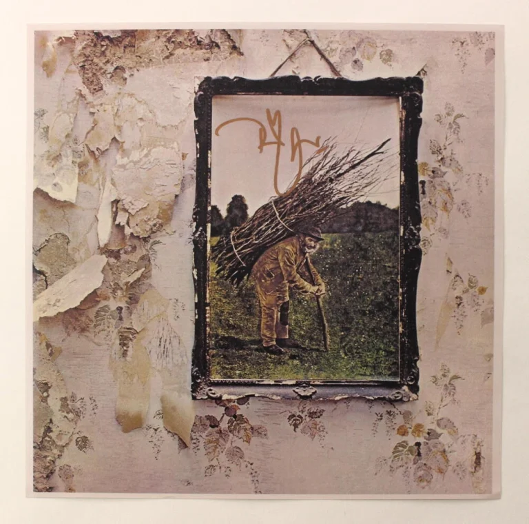 ROBERT PLANT SIGNED AUTOGRAPH 12X12 LED ZEPPELIN IV ALBUM FLAT - VERY RARE! JSA