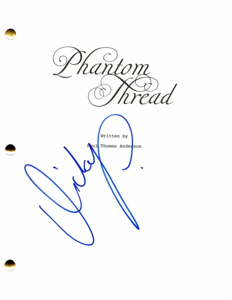 VICKY KRIEPS SIGNED AUTOGRAPH PHANTOM THREAD MOVIE SCRIPT - W/ DANIEL DAY LEWIS